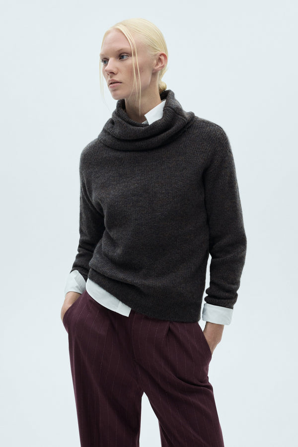 Pull col montant Noir - MANGO