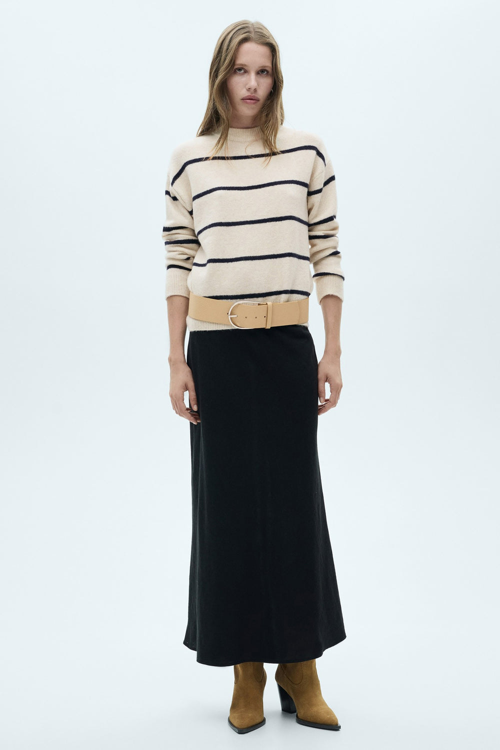 Pull col rond Brun - MANGO