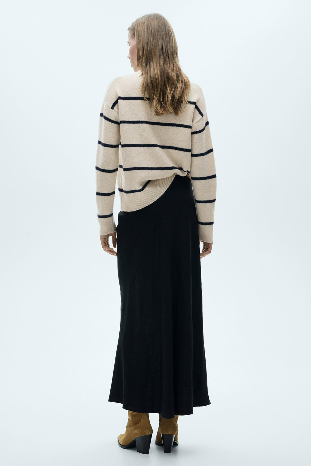 Pull col rond Brun - MANGO
