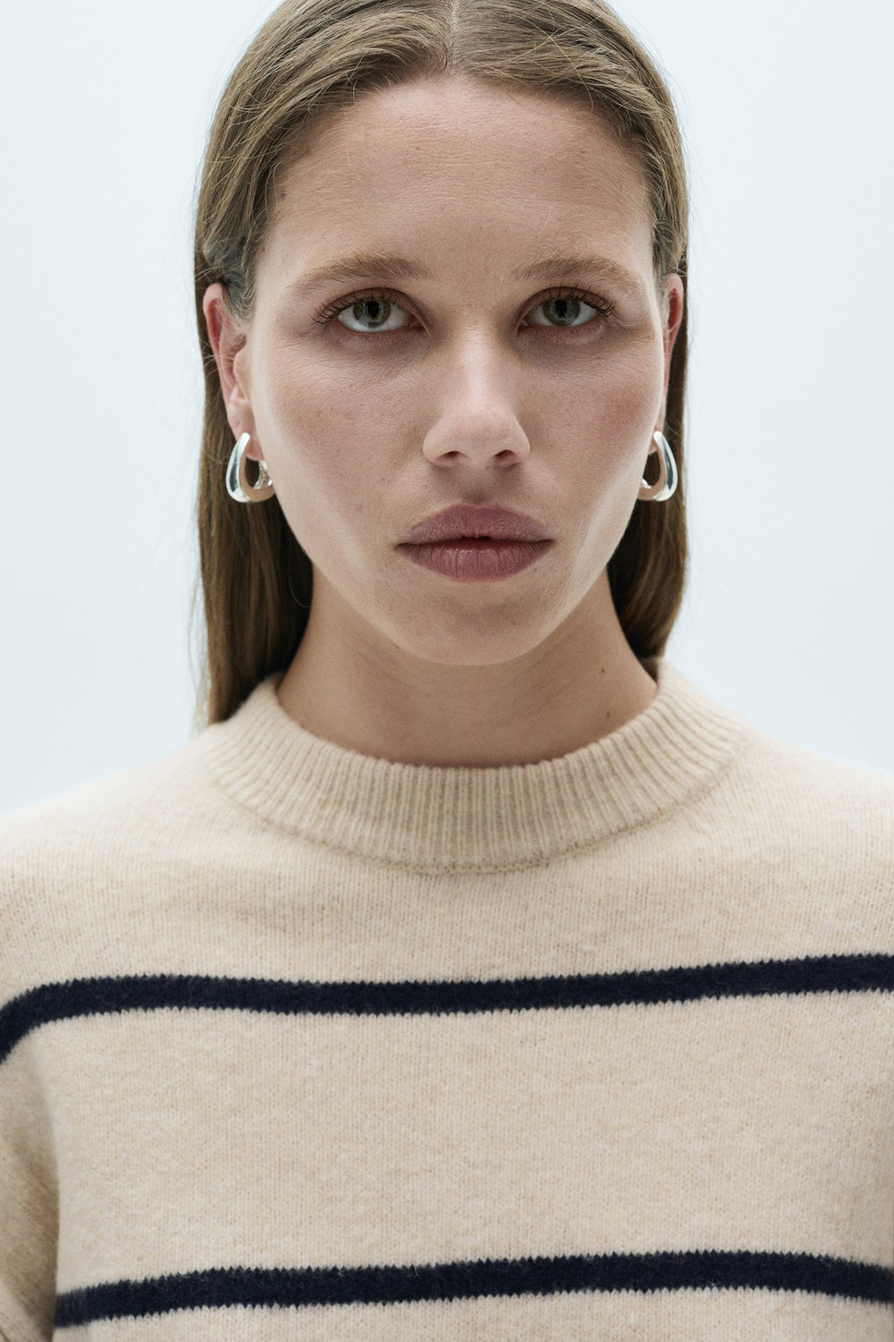Pull col rond Brun - MANGO