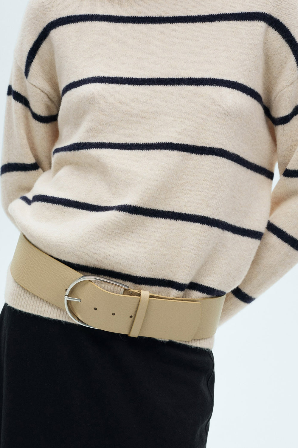Pull col rond Brun - MANGO