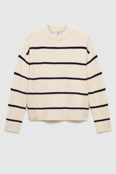 Pull col rond Brun - MANGO