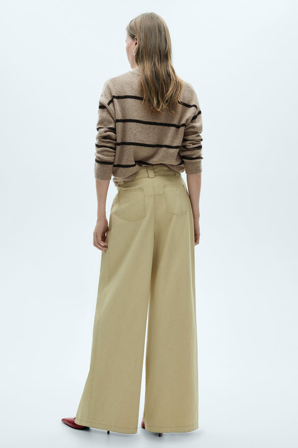 Pull col rond Brun - MANGO