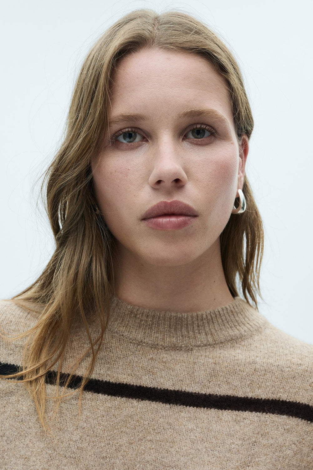Pull col rond Brun - MANGO