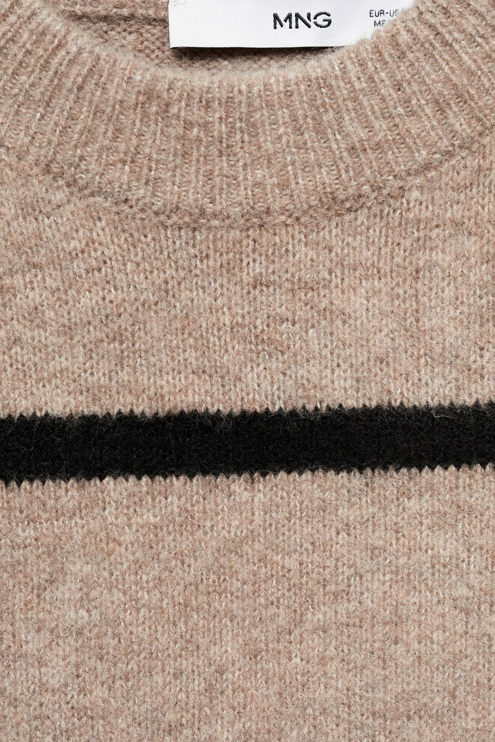 Pull col rond Brun - MANGO