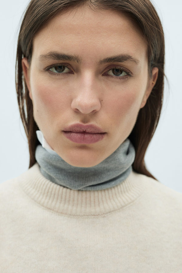 Pull col rond Brun - MANGO