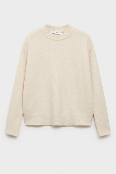 Pull col rond Brun - MANGO