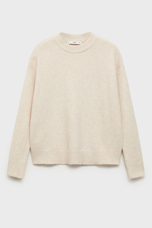 Pull col rond Brun - MANGO