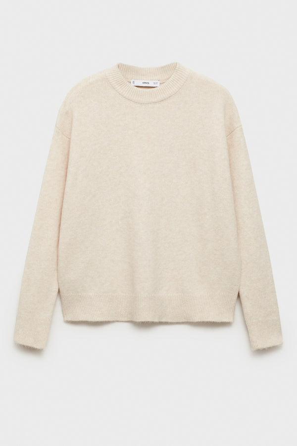 Pull col rond Brun - MANGO