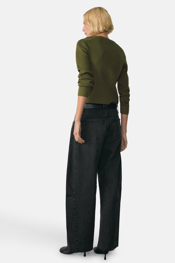 Pull col rond Brun - MANGO