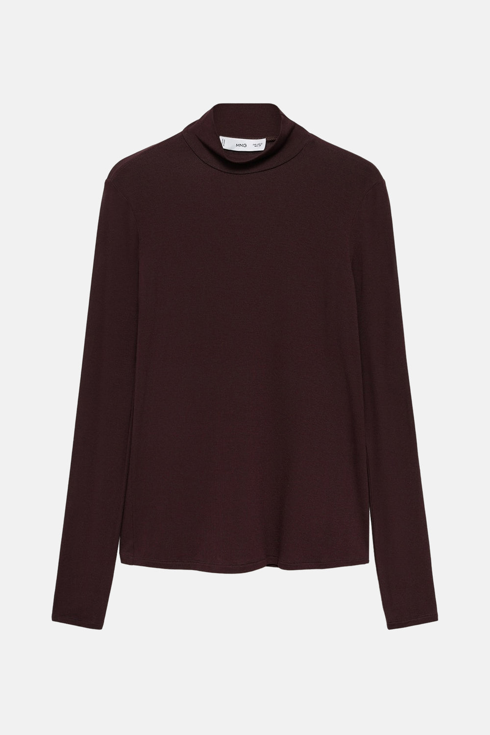 Top uni manches longues Brun - MANGO