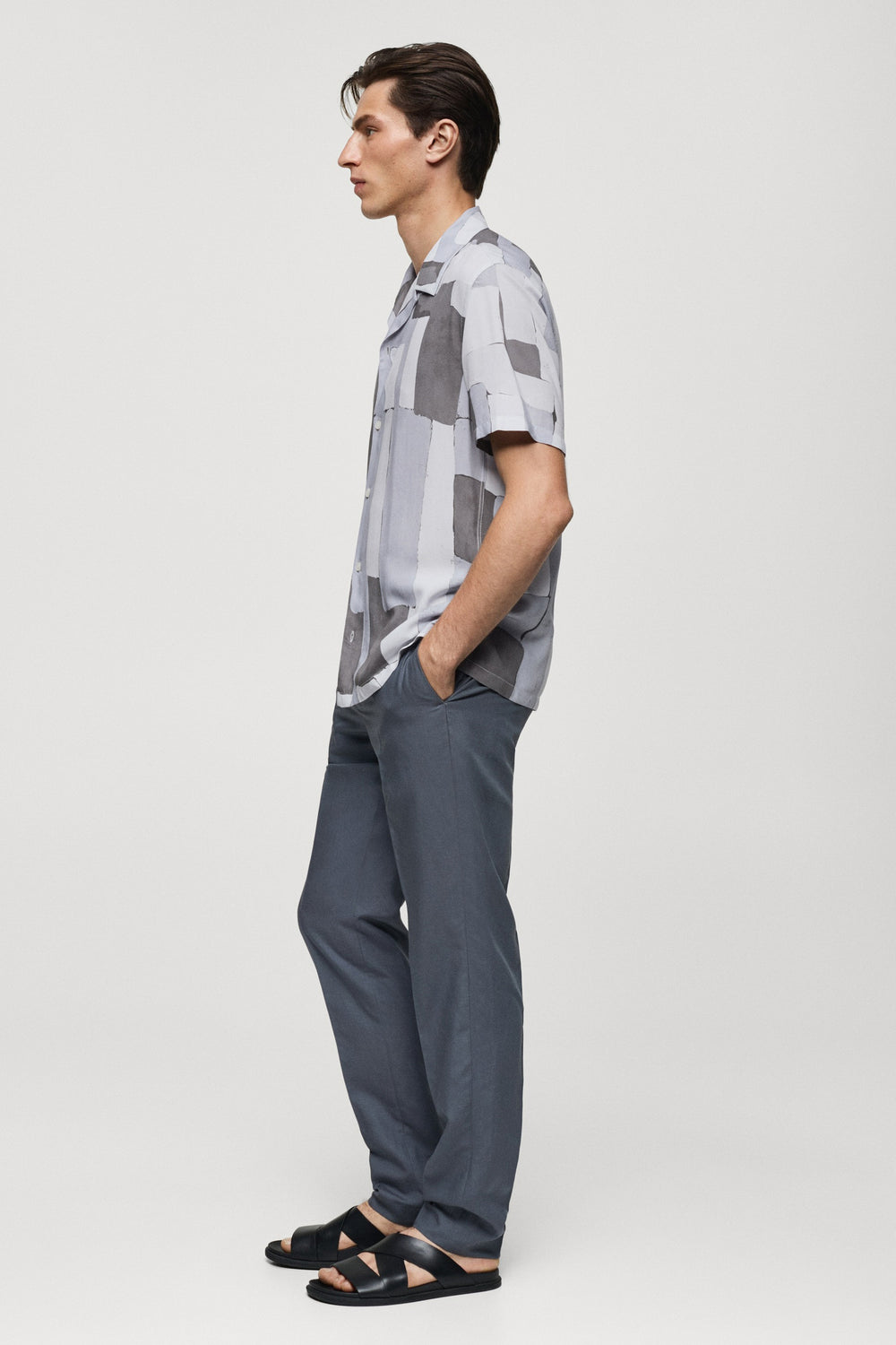 Hemd (lange mouwen) Grijs - MANGO