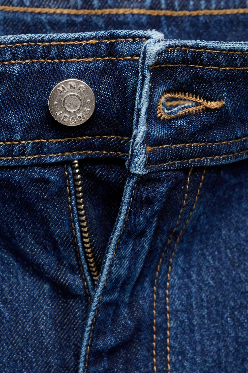 Jeans wide DARK BLUE DENIM - MANGO