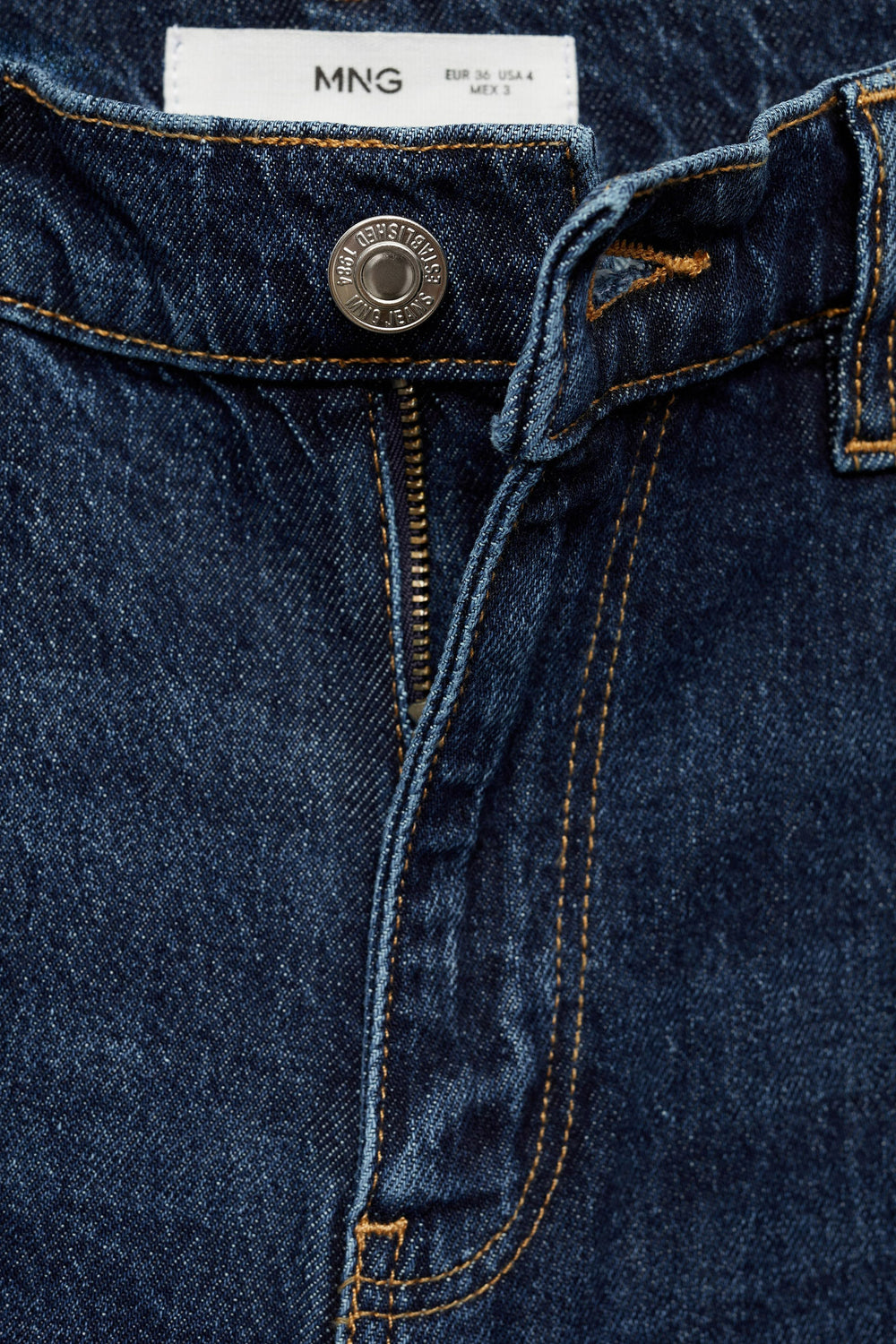 Jean Mom DARK BLUE DENIM - MANGO