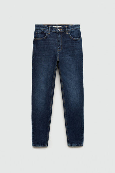 Jean Mom DARK BLUE DENIM - MANGO