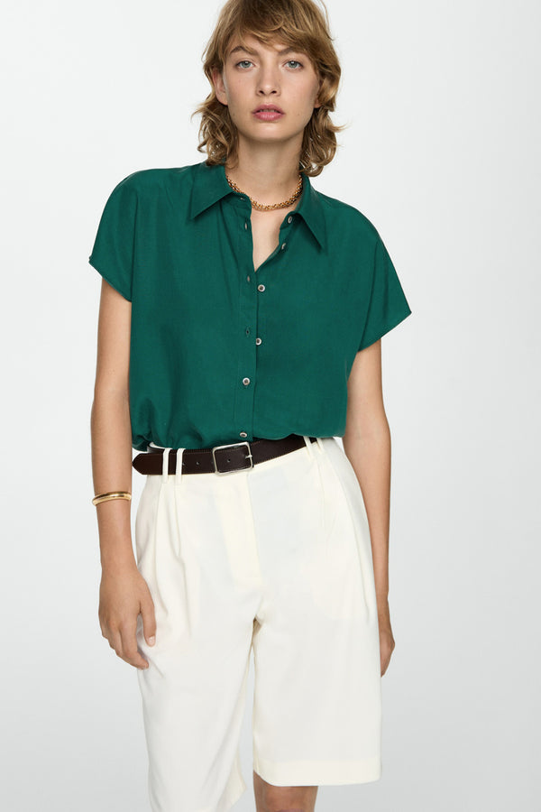 Chemisier (manches courtes) Vert - MANGO