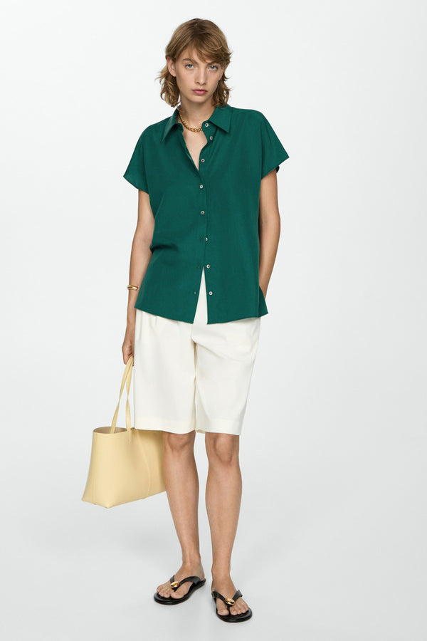 Chemisier (manches courtes) Vert - MANGO