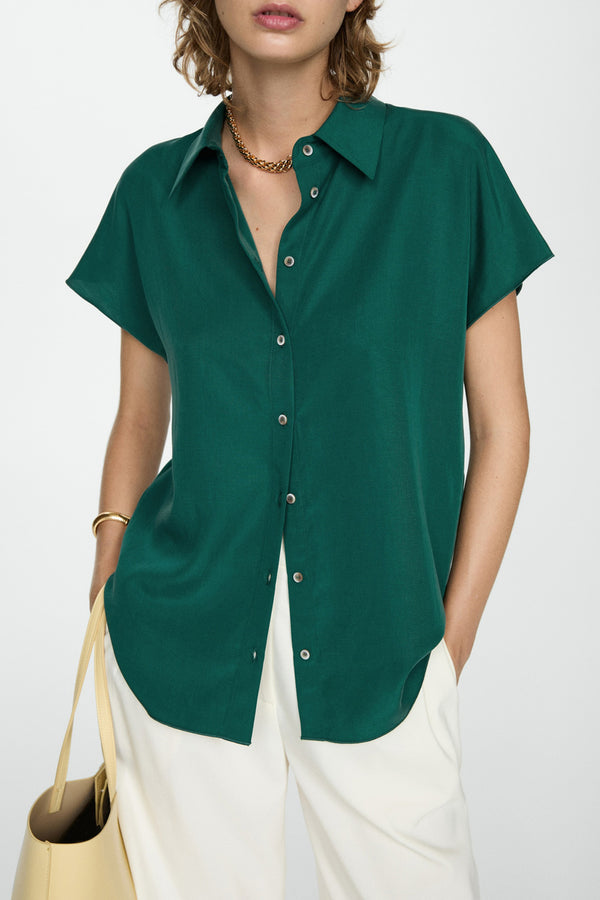 Chemisier (manches courtes) Vert - MANGO