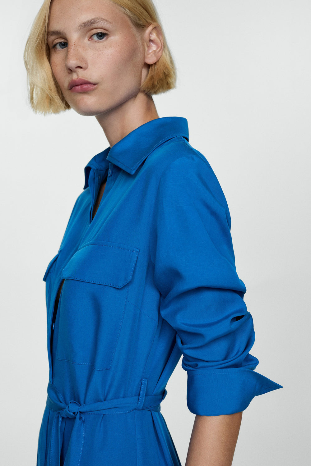 Kleedje Blauw - MANGO