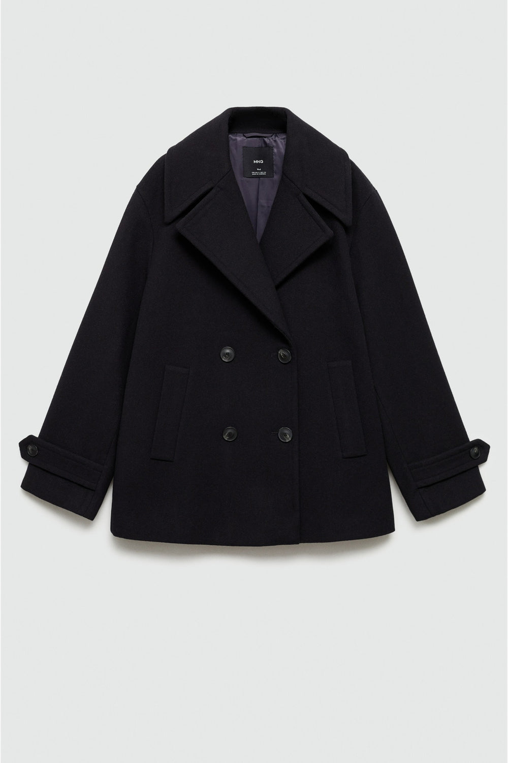 Korte jas Blauw - MANGO