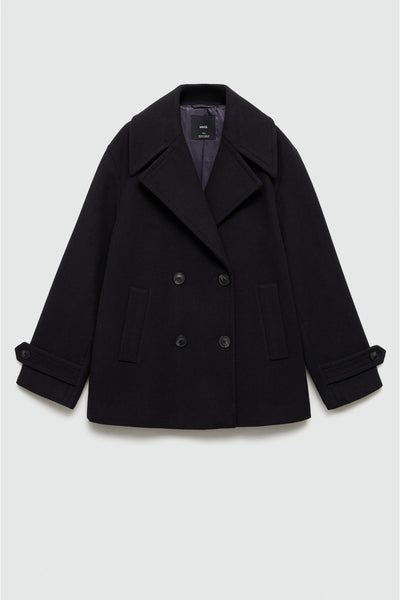 Korte jas Blauw - MANGO