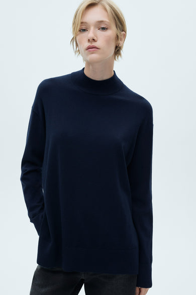 Pull col montant Bleu - MANGO