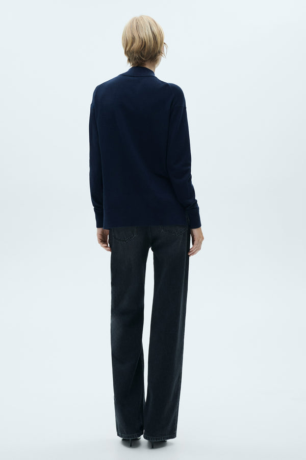 Pull col montant Bleu - MANGO