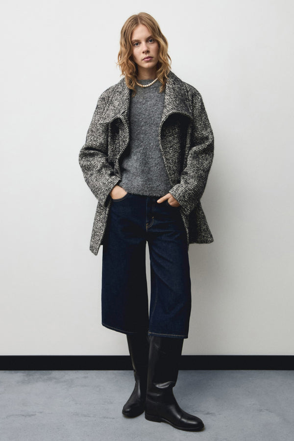Pull col rond Noir - MANGO