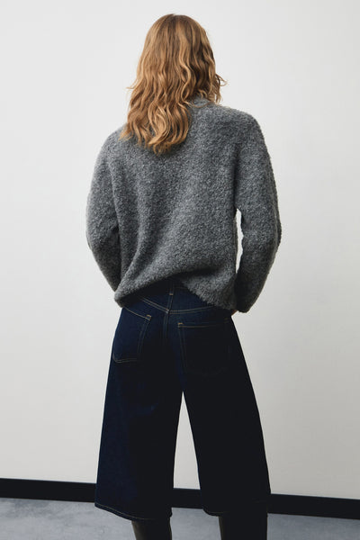 Pull col rond Noir - MANGO