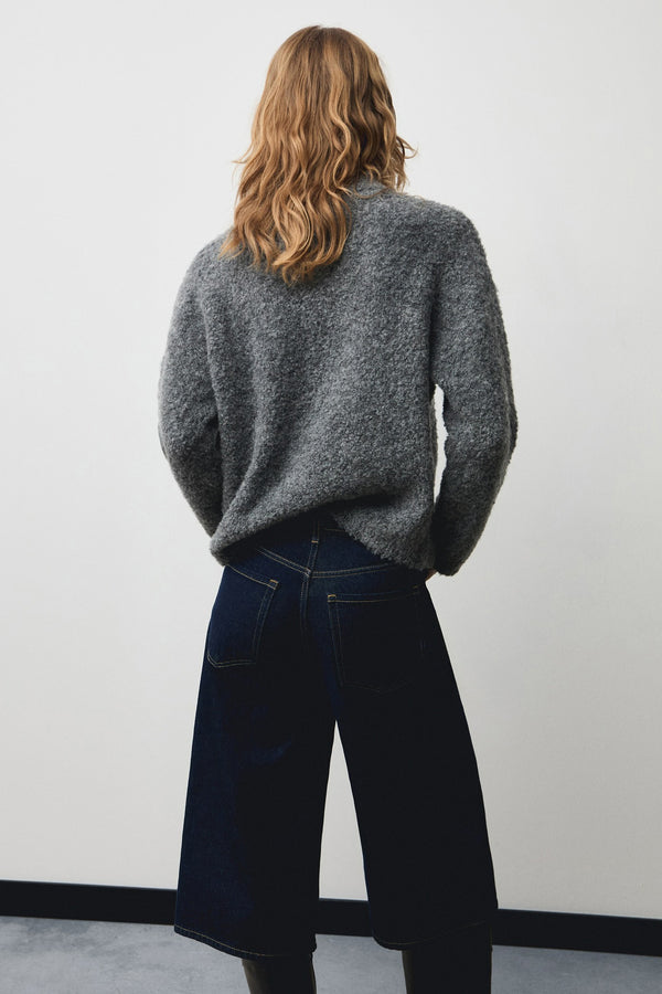 Pull col rond Noir - MANGO