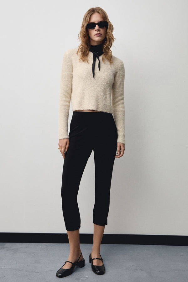 Pull col rond Blanc - MANGO