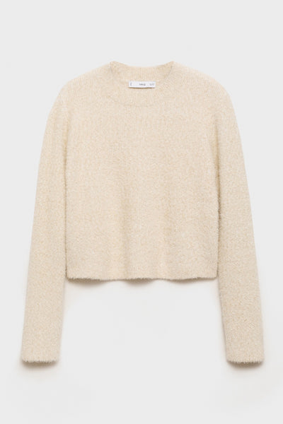 Pull col rond Blanc - MANGO