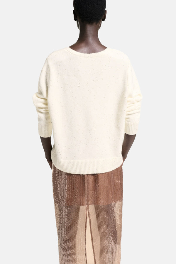 Pull col rond Doré - MANGO