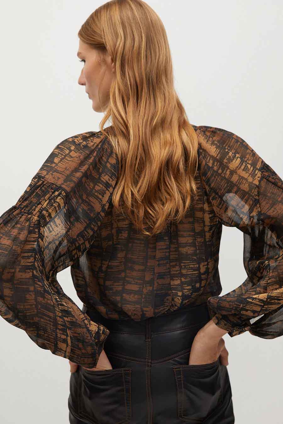 Blouse - bruin