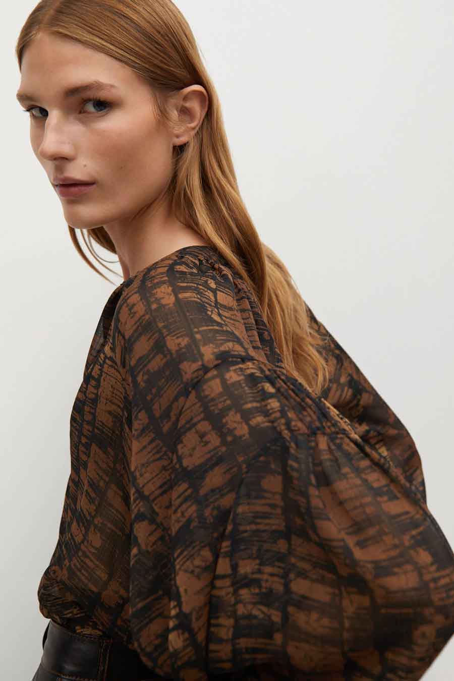 Blouse - bruin