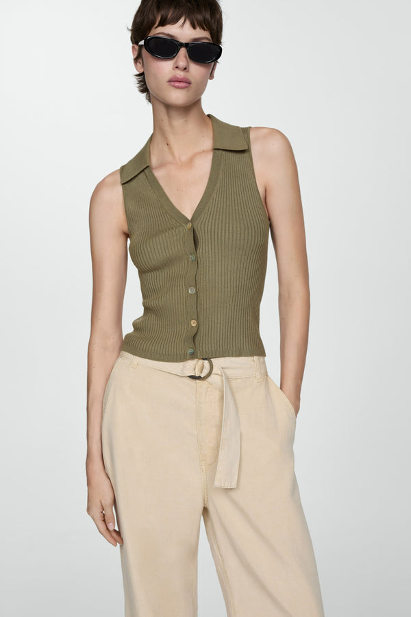 Top (sans manches) Vert - MANGO