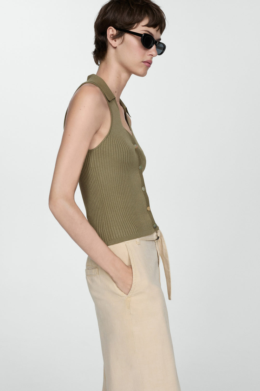 Top (sans manches) Vert - MANGO