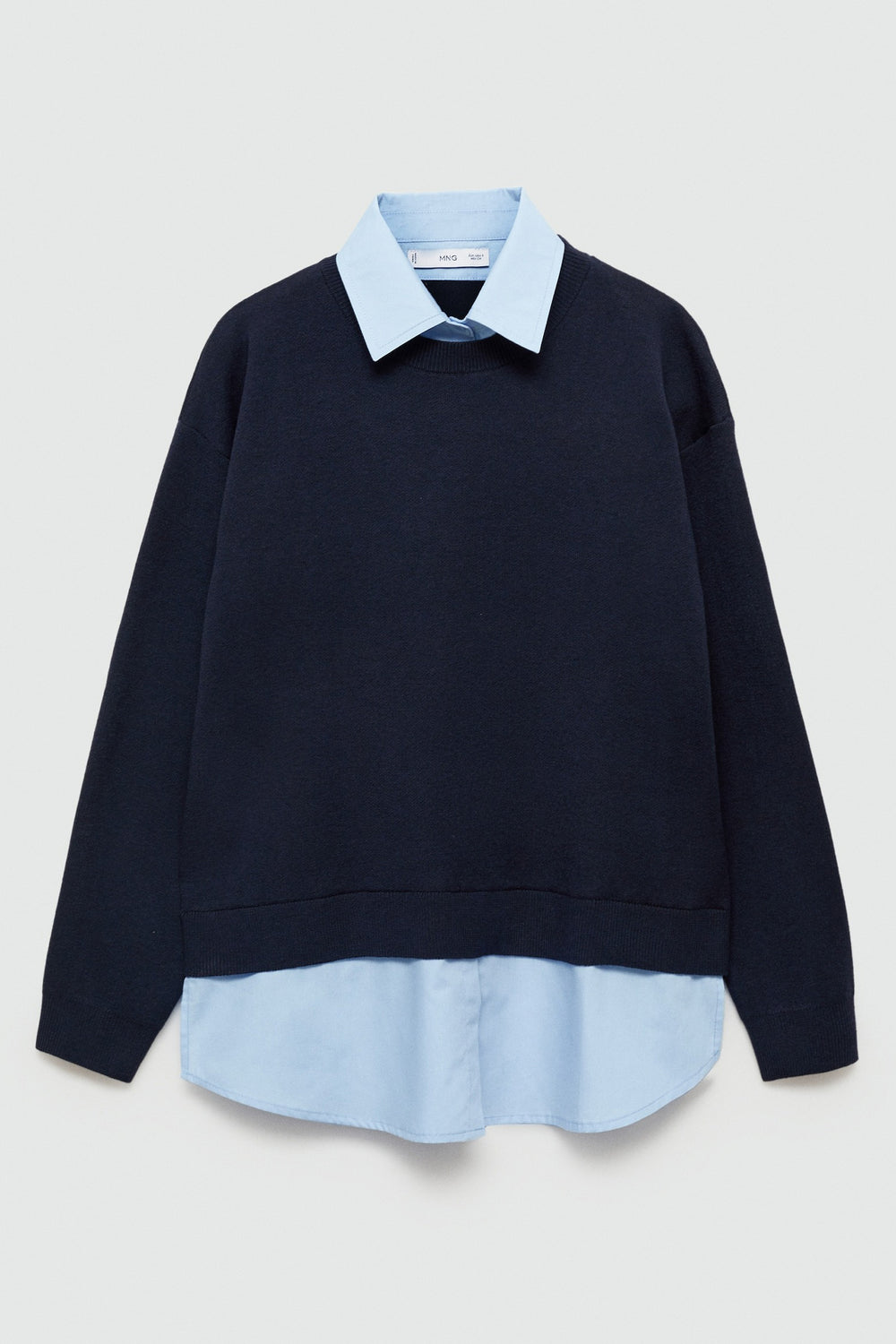 Pull col rond Bleu - MANGO