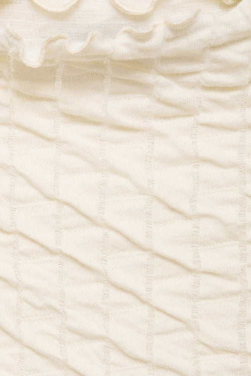 Top uni manches longues Blanc - MANGO