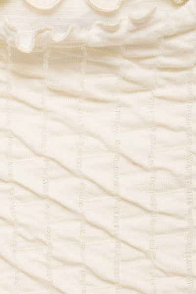Top uni manches longues Blanc - MANGO