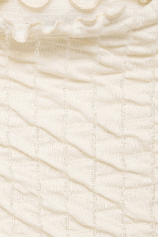 Top uni manches longues Blanc - MANGO