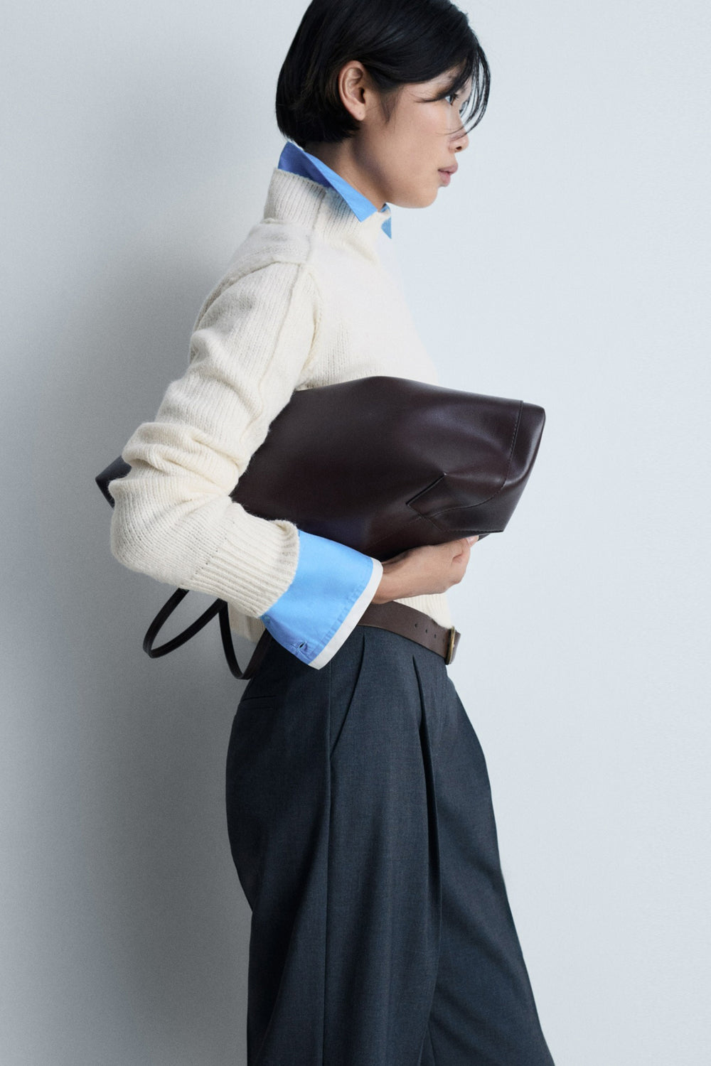 Pull col rond Blanc - MANGO