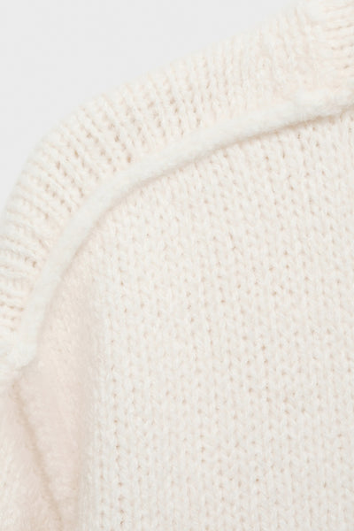 Pull col rond Blanc - MANGO
