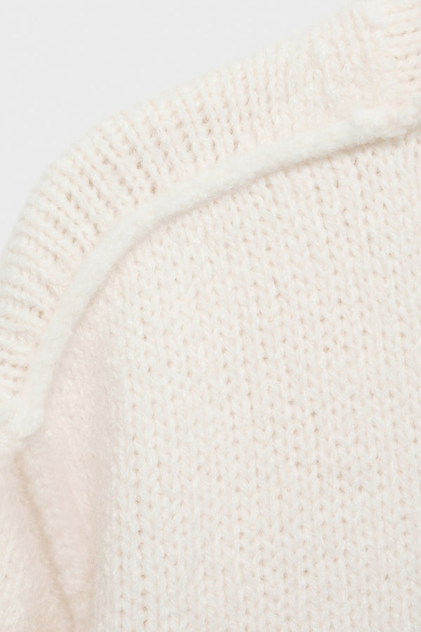 Pull col rond Blanc - MANGO