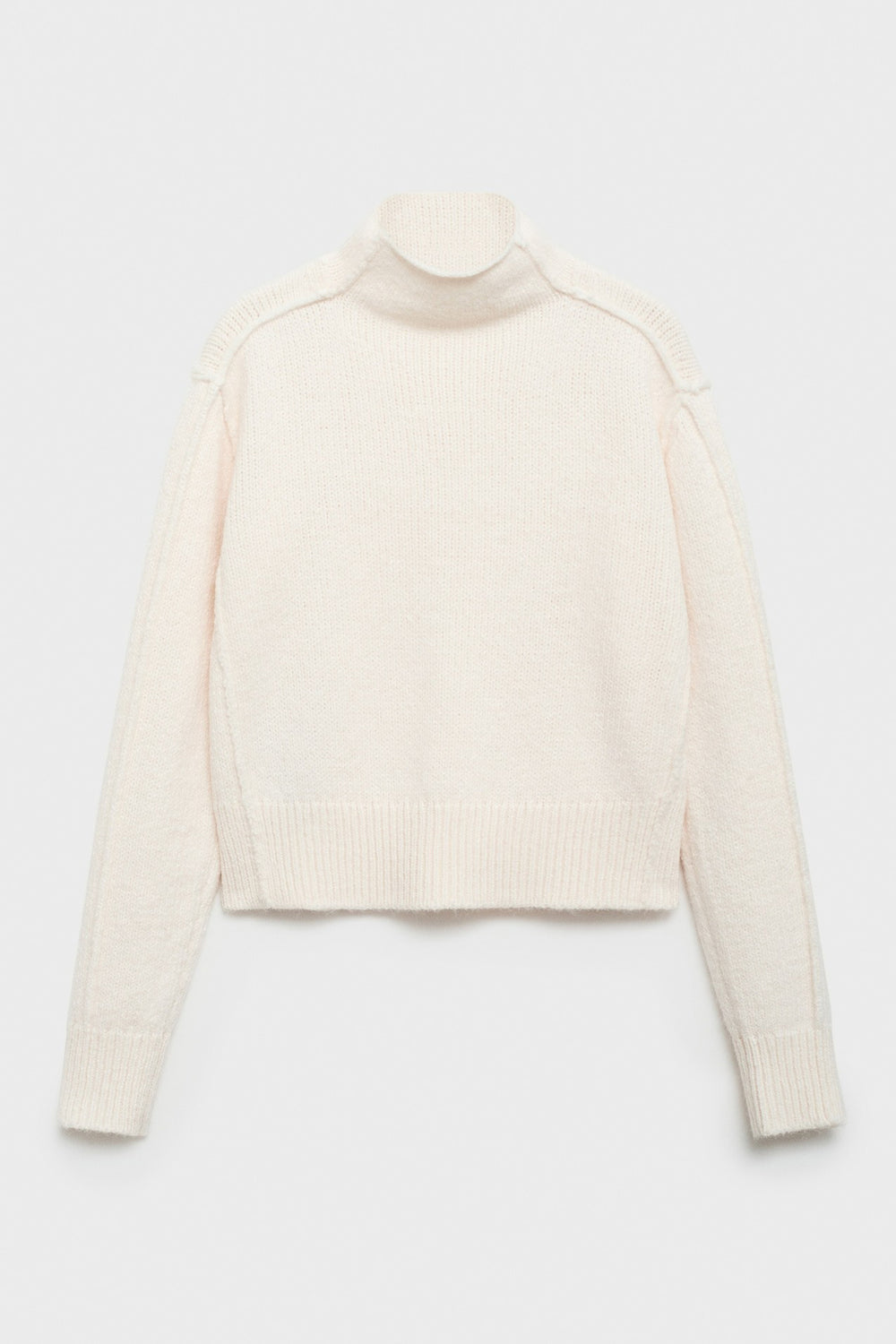Pull col rond Blanc - MANGO
