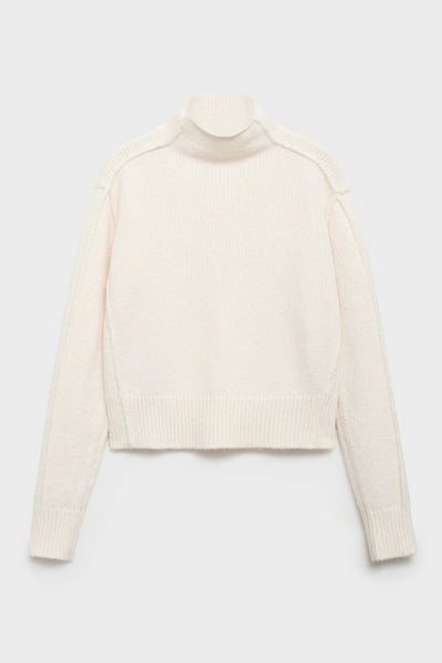 Pull col rond Blanc - MANGO