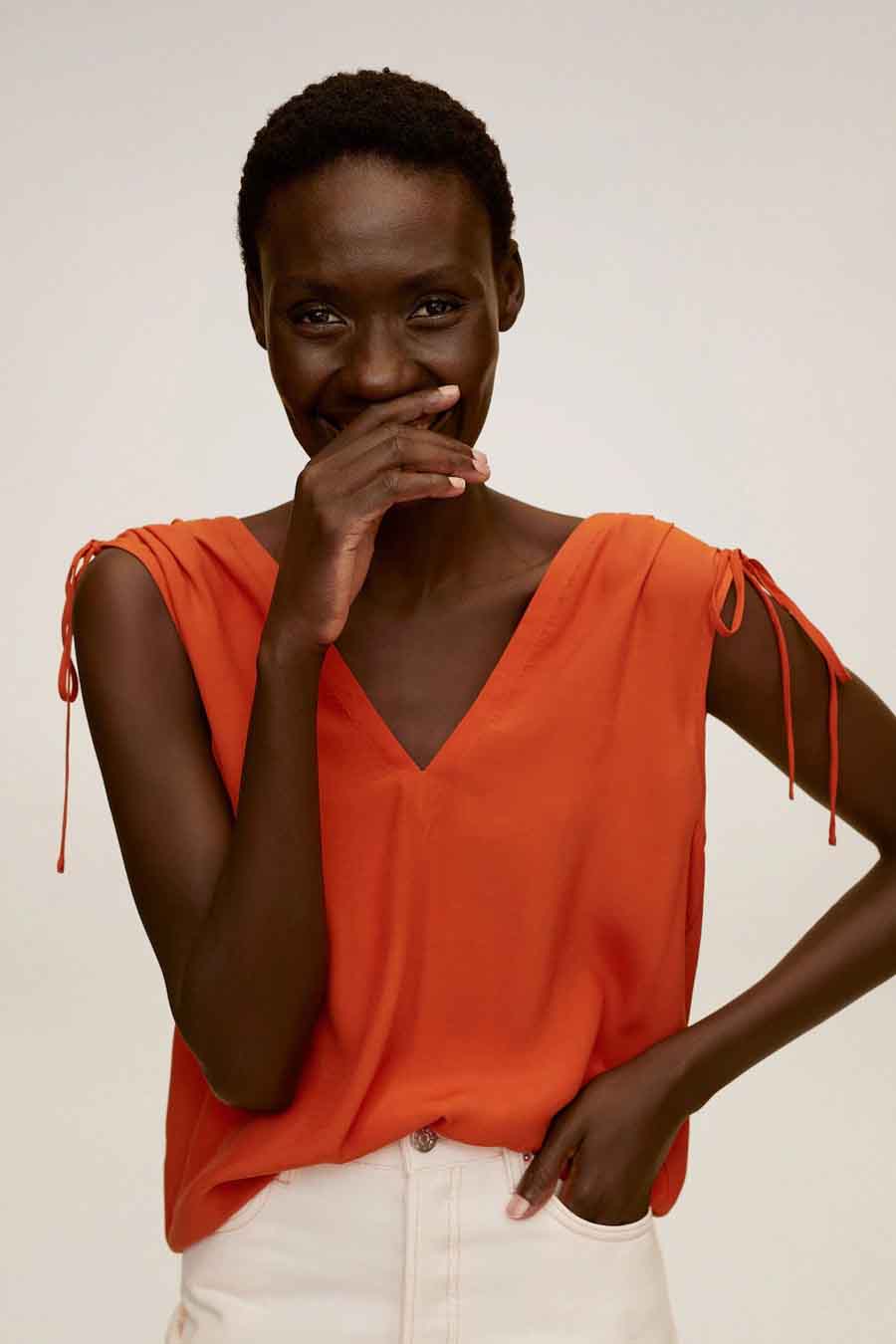 Blouse - orange