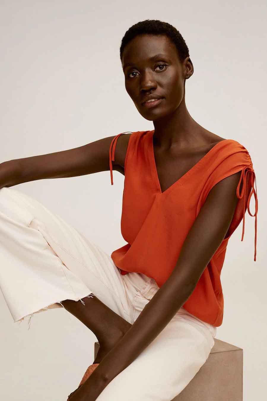 Blouse - orange