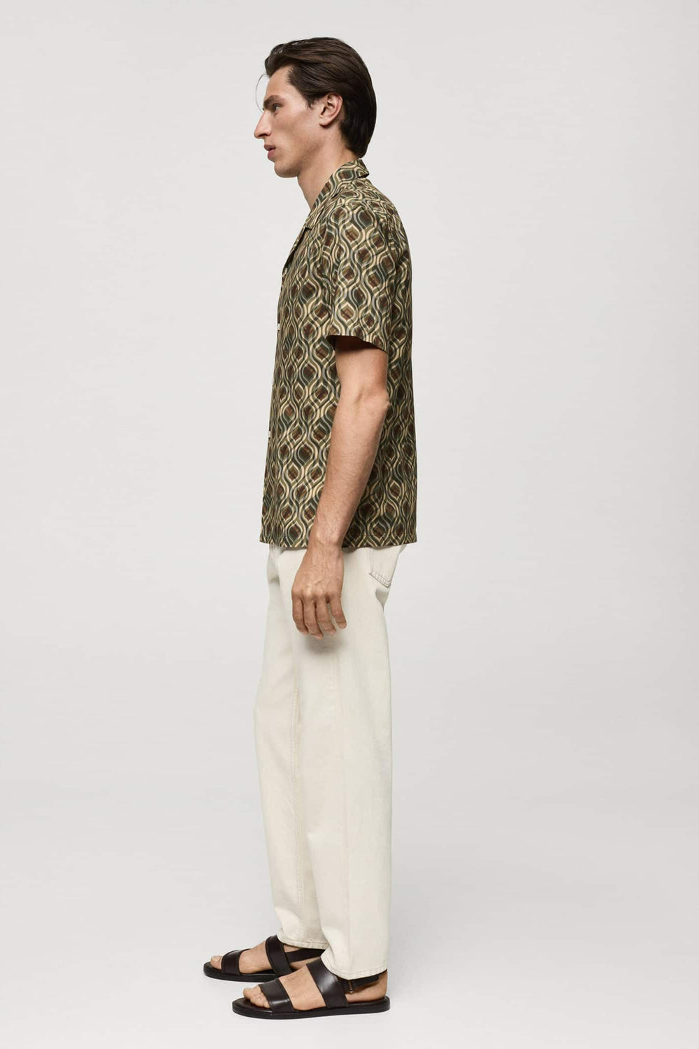 Chemise (manches courtes) Vert - MANGO