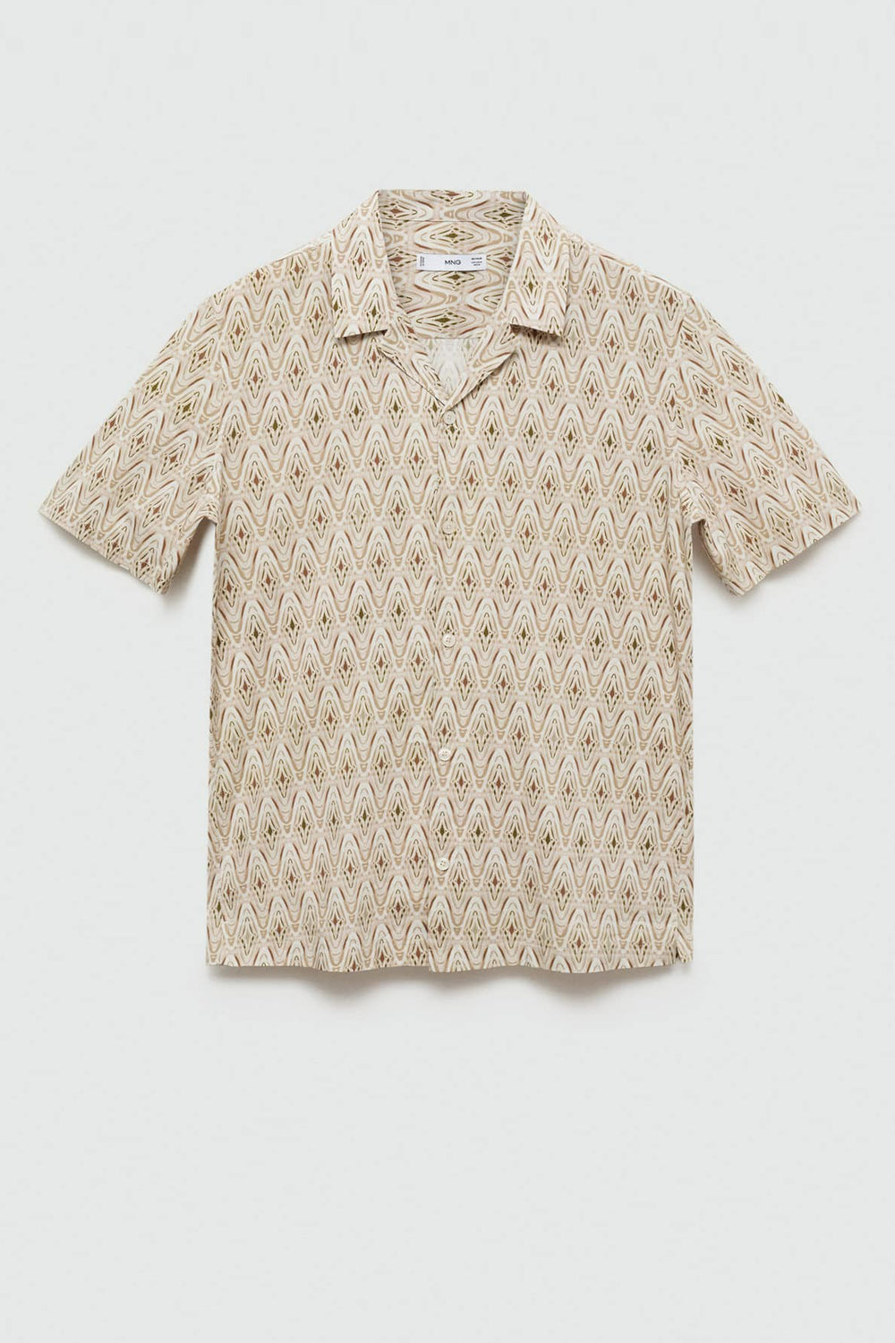 Hemd (korte mouwen) Beige - MANGO